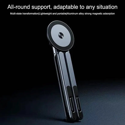 3-In-1 Magnetic Portable Laptop Stand Foldable Aluminum Alloy Laptop&Phone Holder 8 Level Height Adjustment Laptop Stand
